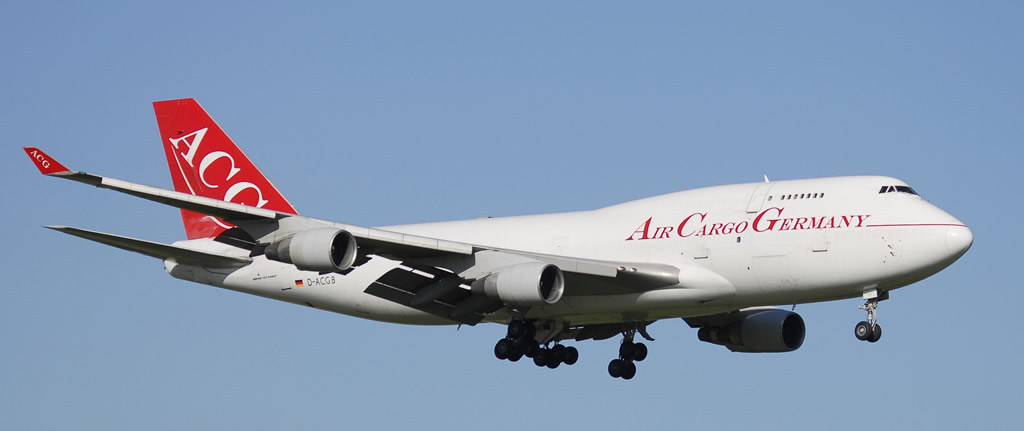 Boeing 747-400 of Air Cargo Germany, Registration D-ACGB